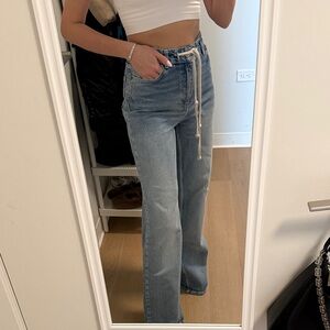 Zara Light Blue Wide-Leg Jeans